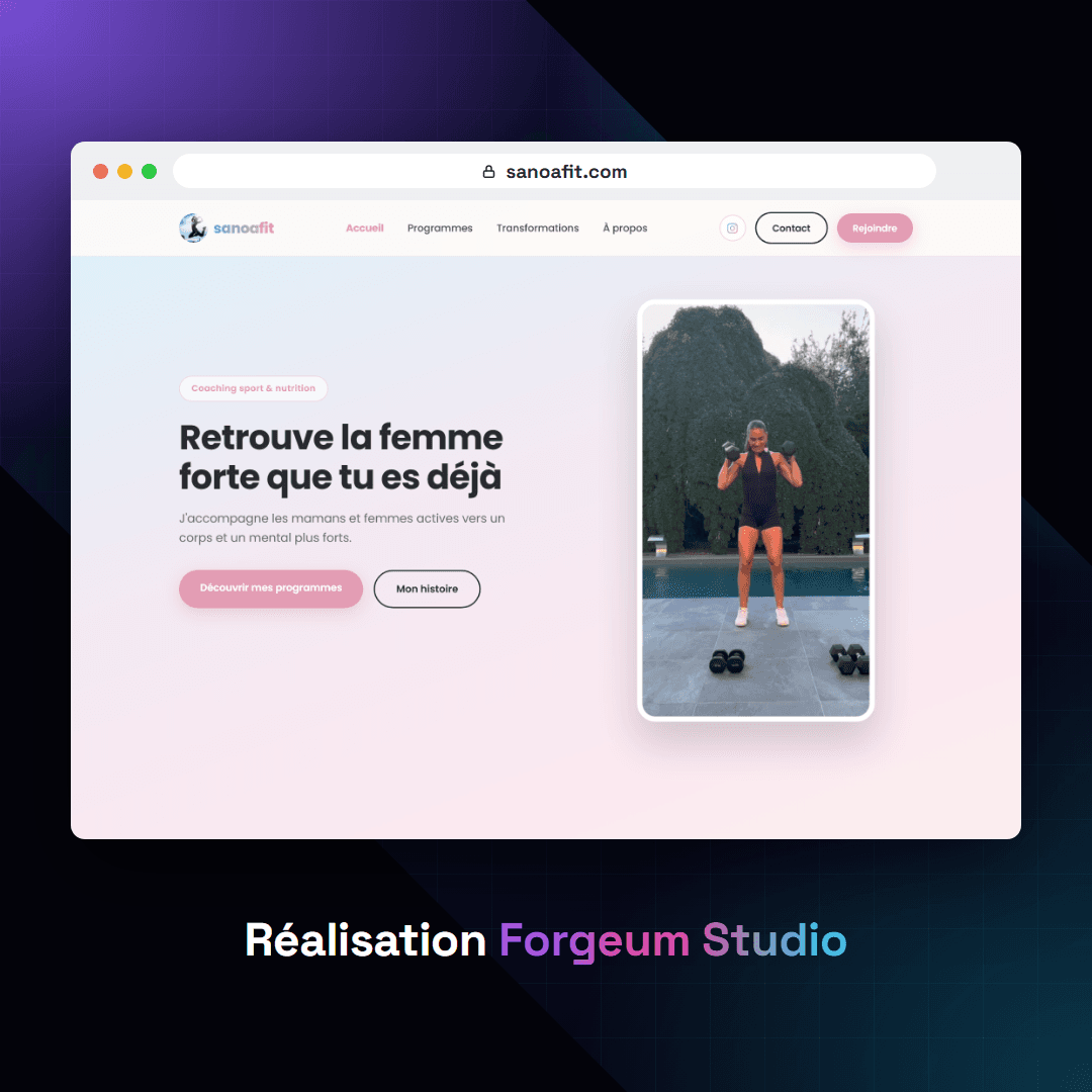 Sanoafit website — online fitness and nutrition coaching